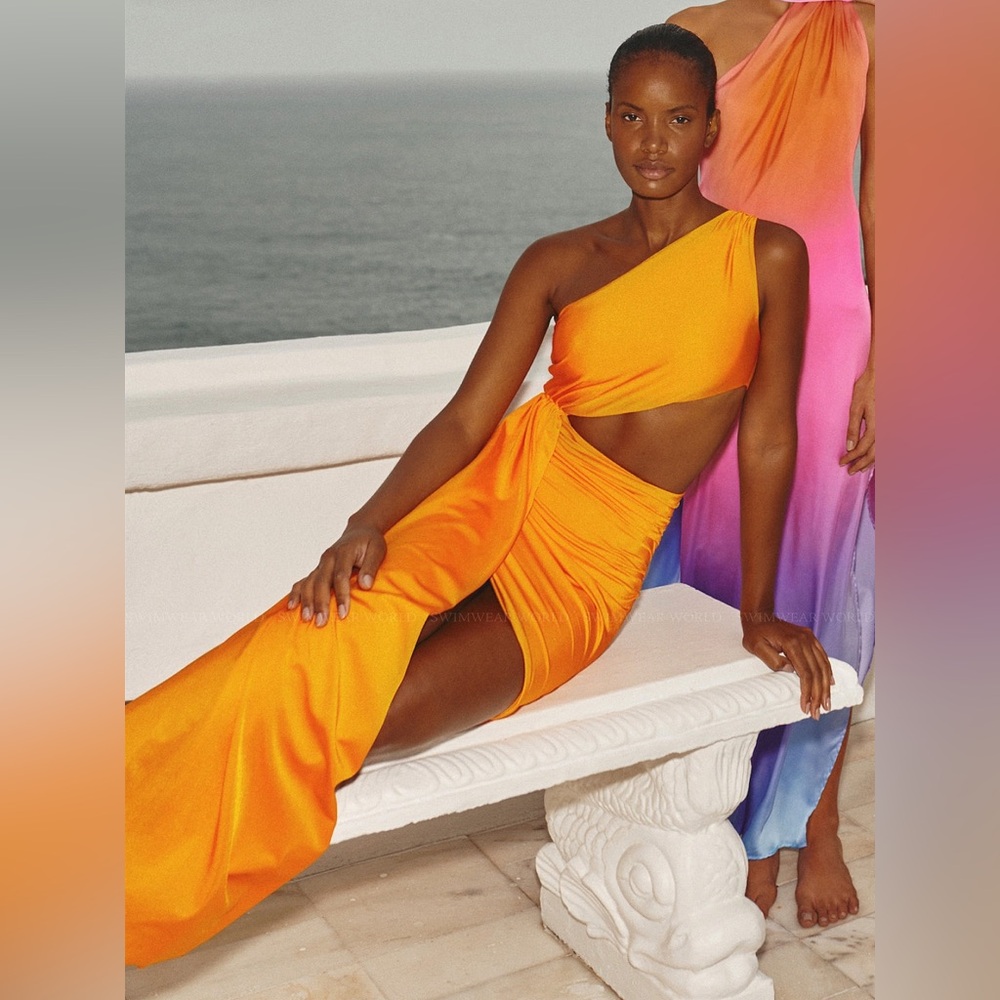 Baobab Collection One Shoulder Orange Dress